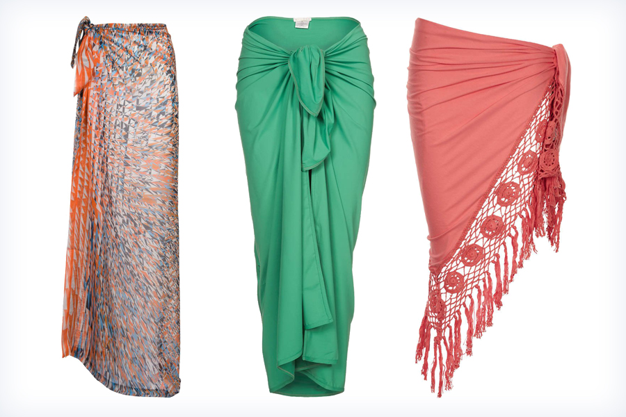 Letnie sarongi w jasnych kolorach