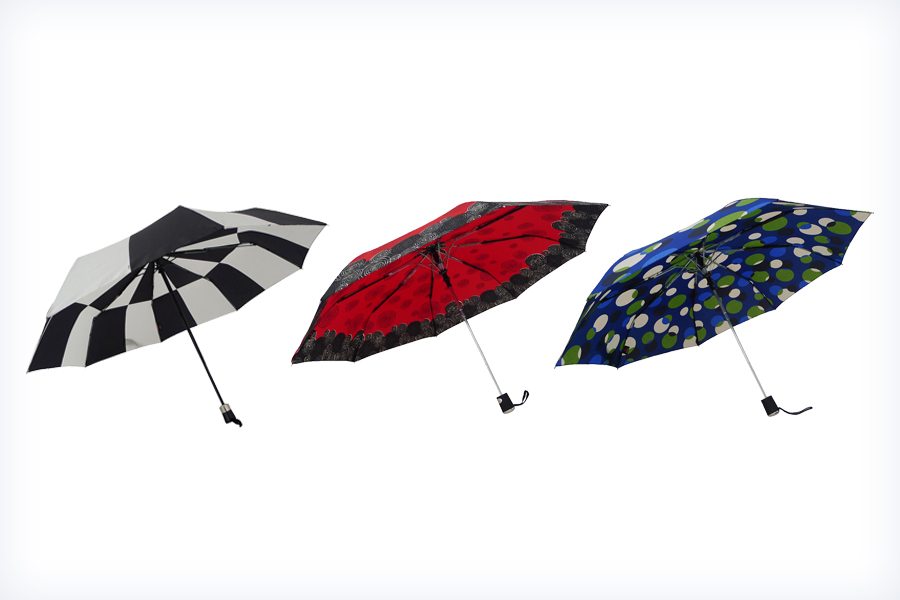 Trzy modne parasole we wzory